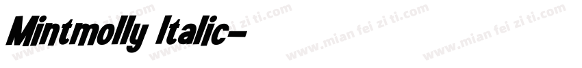 Mintmolly Italic字体转换